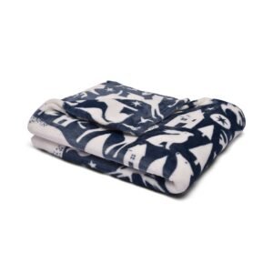 Scandi Animals 120cm x 150cm Throw Navy