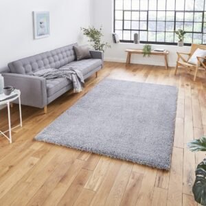 Sierra 9000 Plain Shaggy Rug Grey