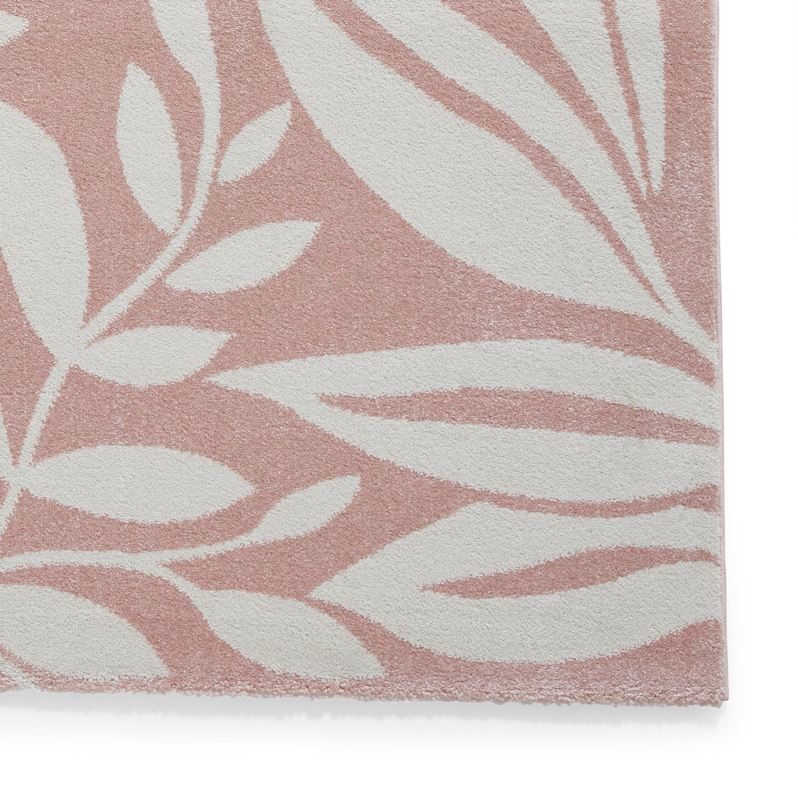 Catherine Lansfield Sorral Leaves Botanical Rug Rose - Image 3