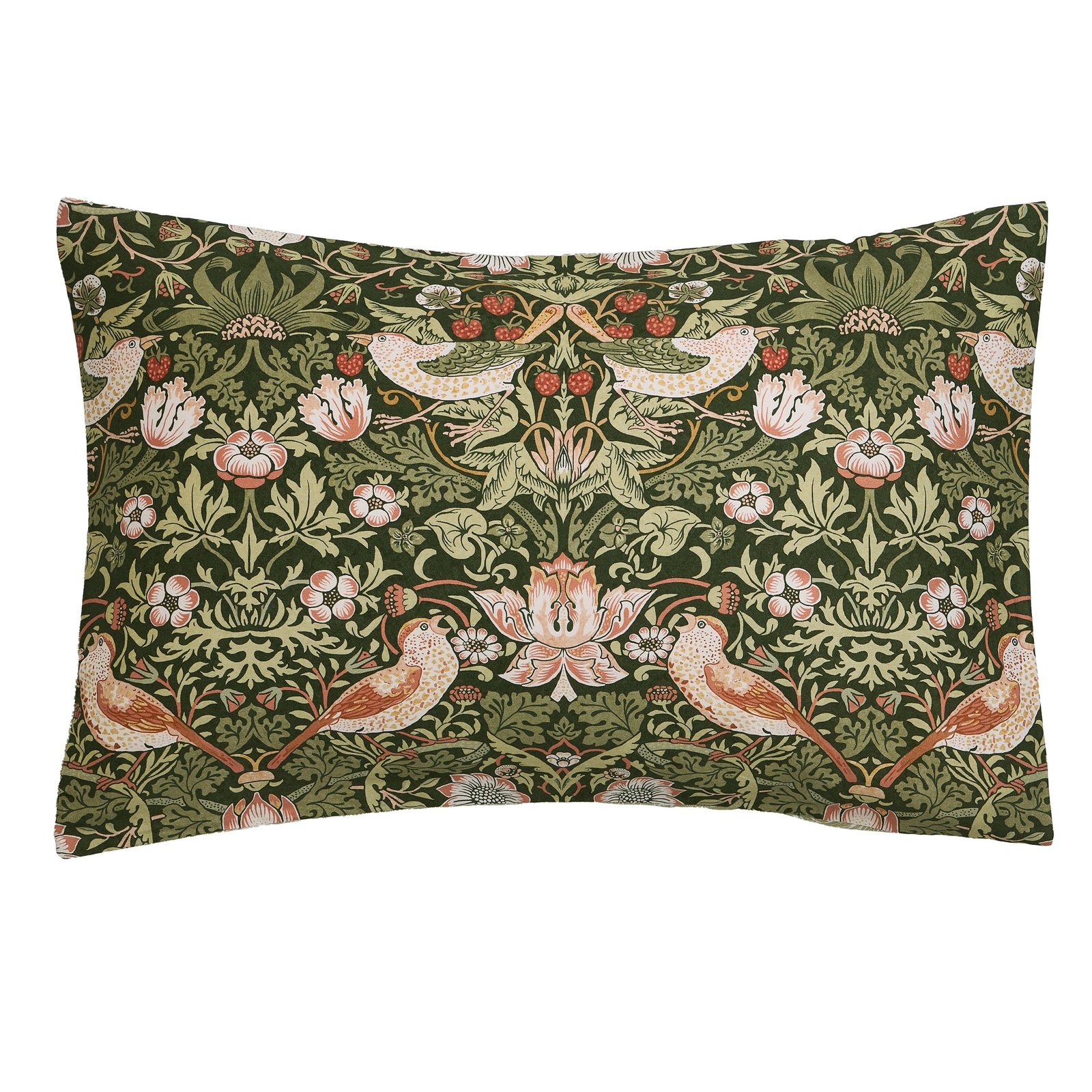 William Morris At Home Strawberry Thief Duvet Cover Bedding Set Nettle - Image 5
