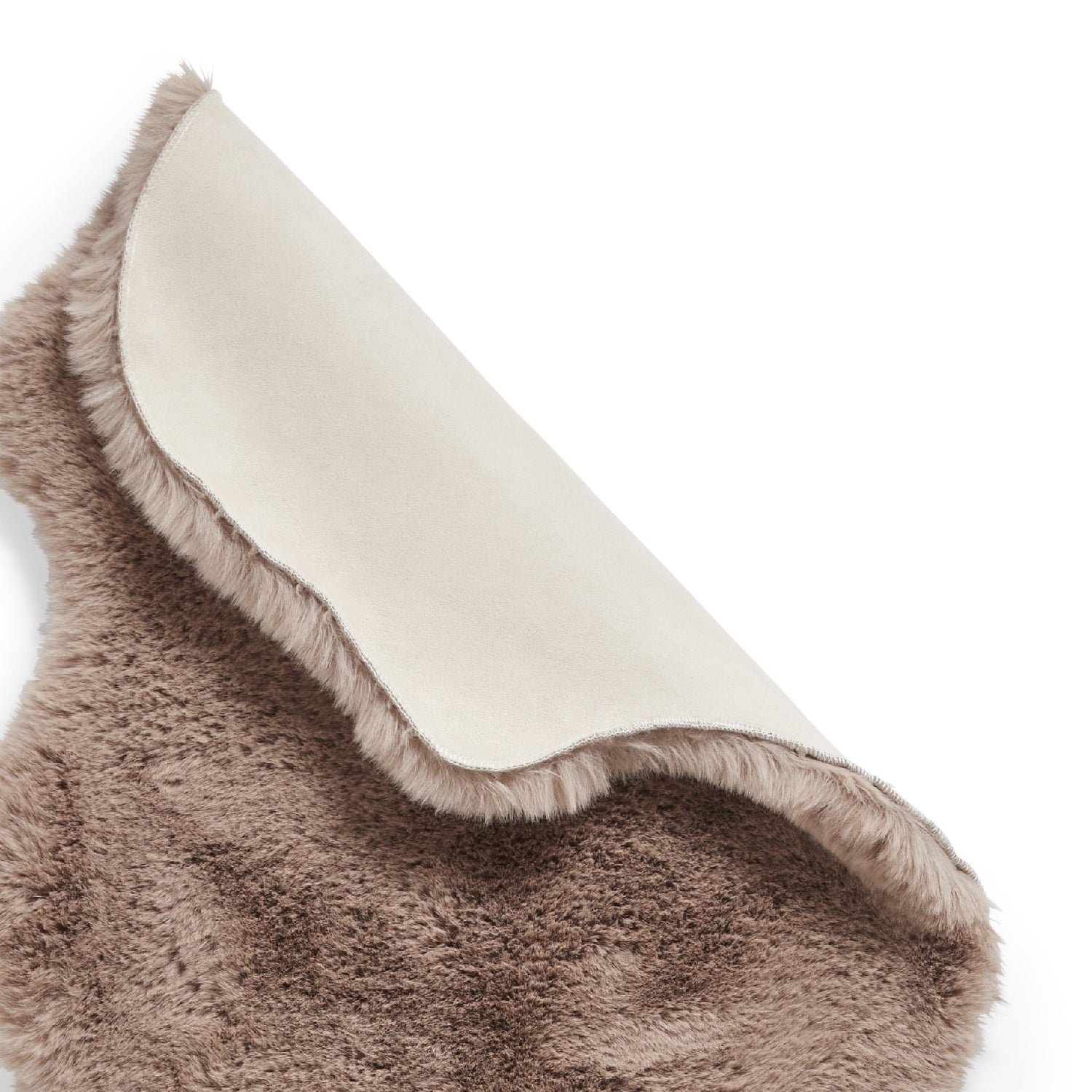 Super Teddy Single Faux Sheepskin 60cm x 90cm Rug Mink - Image 4