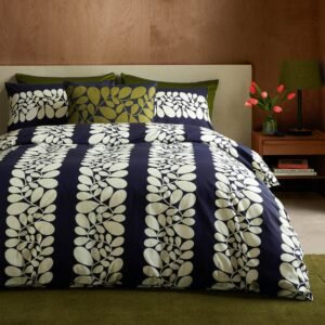 Orla Kiely Sycamore Stripe Bedding Set Space Blue