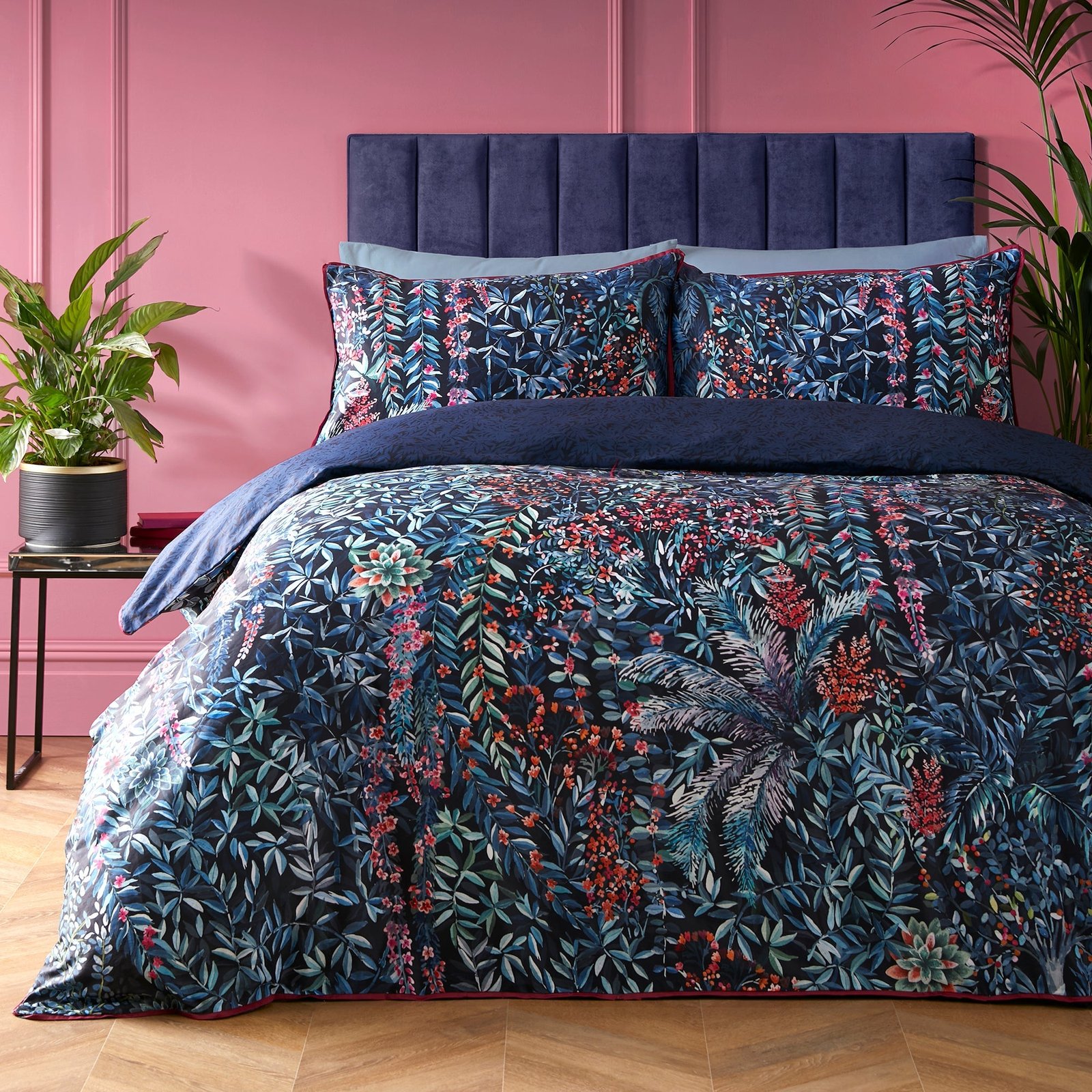 Soiree Tessa Duvet Cover Bedding Set Navy - Image 2