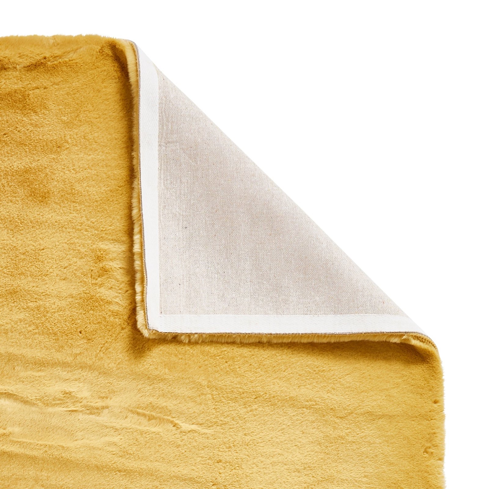 Teddy 120cm x 120cm Circle Rug Yellow - Image 2