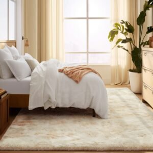 Tie Dye Cream Colored Rug For Living Room