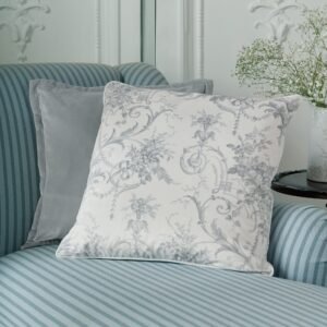 Laura Ashley Tuileries 50cm x 50cm Filled Cushion Dark Dove Grey