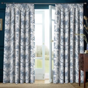 Laura Ashley Tuileries Ready Made Blackout Curtains Midnight