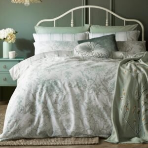 Laura Ashley Tuileries Duvet Cover Bedding Set Sage