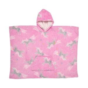 Unicorn 75cm x 92.5cm Throw Pink