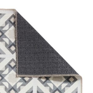 Victoria H1187 Washable Runner Grey Beige