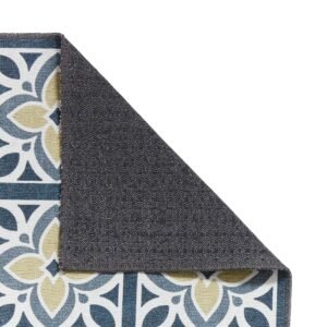 Victoria H1191 Washable Rug Grey Yellow