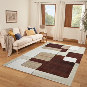 Beige and Brown Rugs for Living Room Modern Design