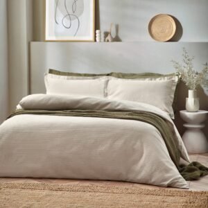Yard Waffle Textured Duvet Cover Bedding Set Linen