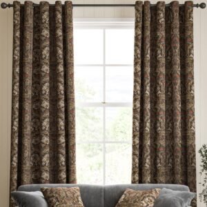 William Morris African Marigold Made to Measure Curtain Walnut