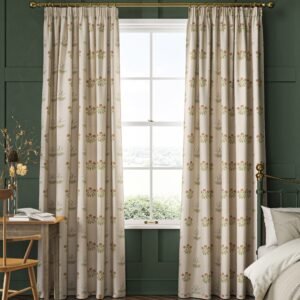 William Morris Lily Flower Embroidery Made to Measure Curtain Nettle