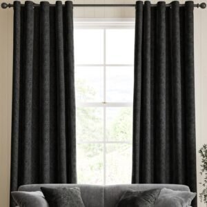 William Morris Marigold Velvet Made to Measure Curtain Charcoal