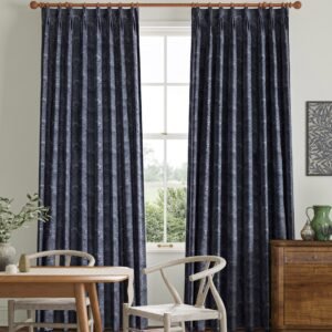 William Morris Marigold Velvet Made to Measure Curtain Indigo