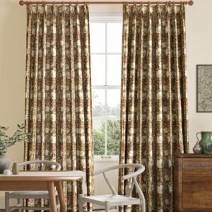 William Morris Pimpernel Velvet Made to Measure Curtain Brick