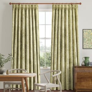 William Morris Compton Silhouette Velvet Made To Measure Curtains Apple