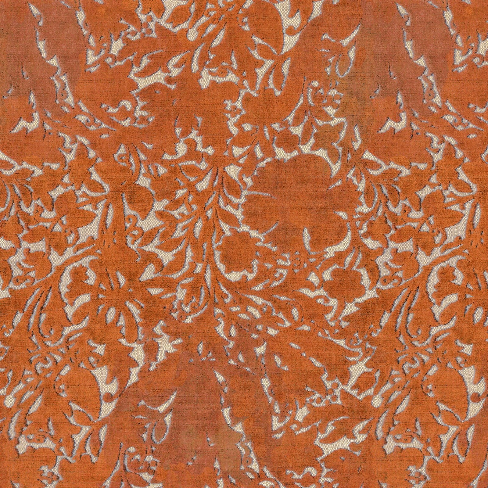 William Morris Compton Silhouette Velvet Made To Measure Curtains Terracotta - Image 4