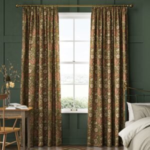William Morris Compton Velvet Made To Measure Curtains Brick