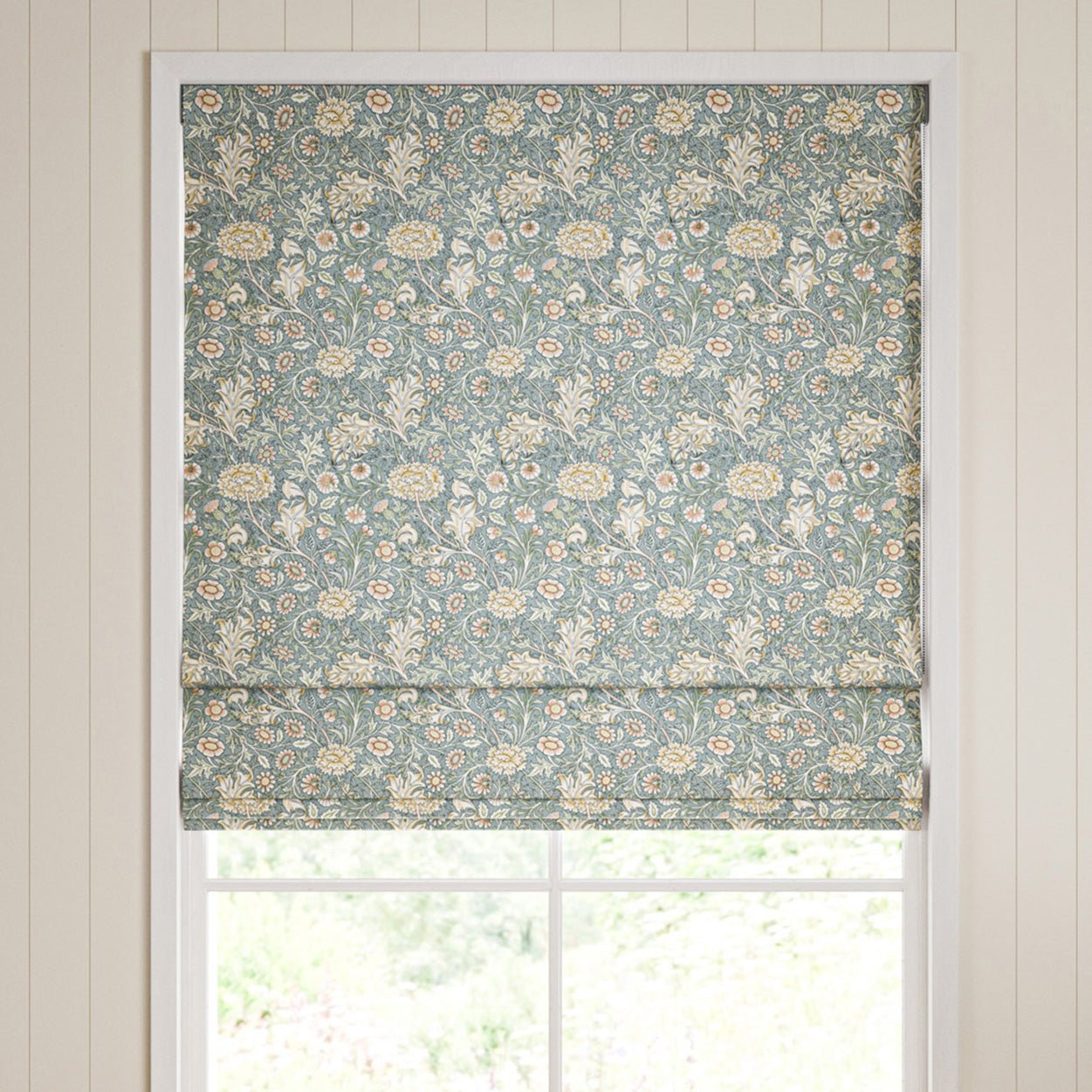 William Morris Double Bough Made To Measure Curtains Bluebird - Image 3