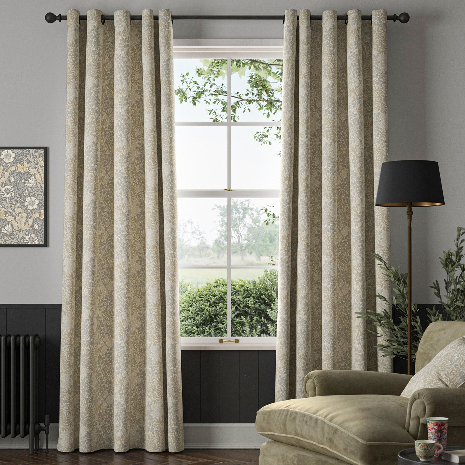 William Morris Foliage Made To Measure Curtains Barley