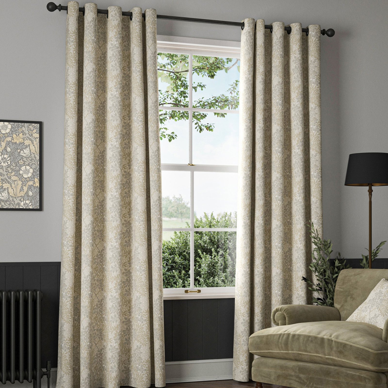 William Morris Foliage Made To Measure Curtains Barley - Image 2