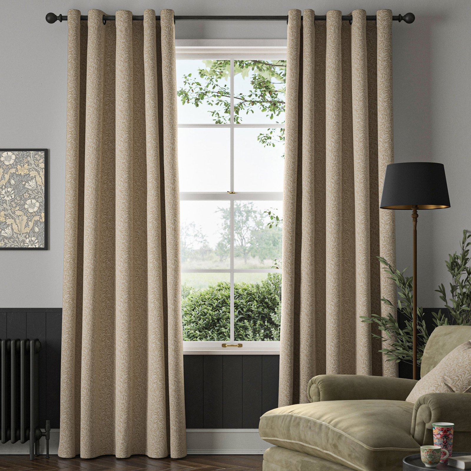 William Morris Willow Bough Woven Made To Measure Curtains Barley