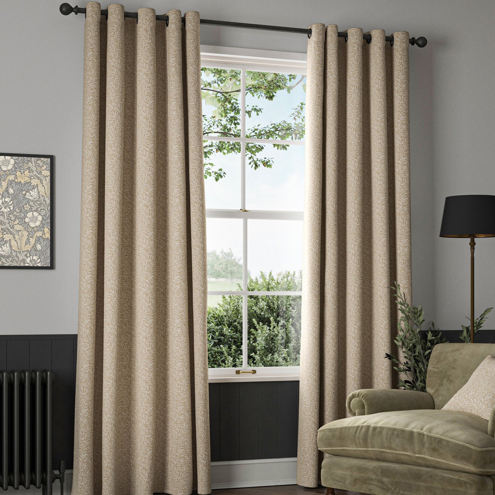 William Morris Willow Bough Woven Made To Measure Curtains Barley - Image 2