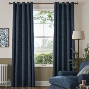 William Morris Acorn Velvet Made To Measure Curtains Midnight