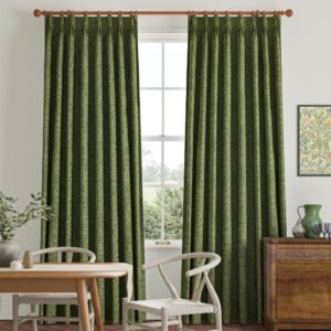William Morris Acorn Velvet Made To Measure Curtains Moss