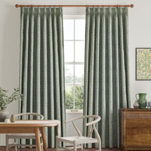 William Morris Bird And Anemone Woven Made To Measure Curtains Eucalyptus