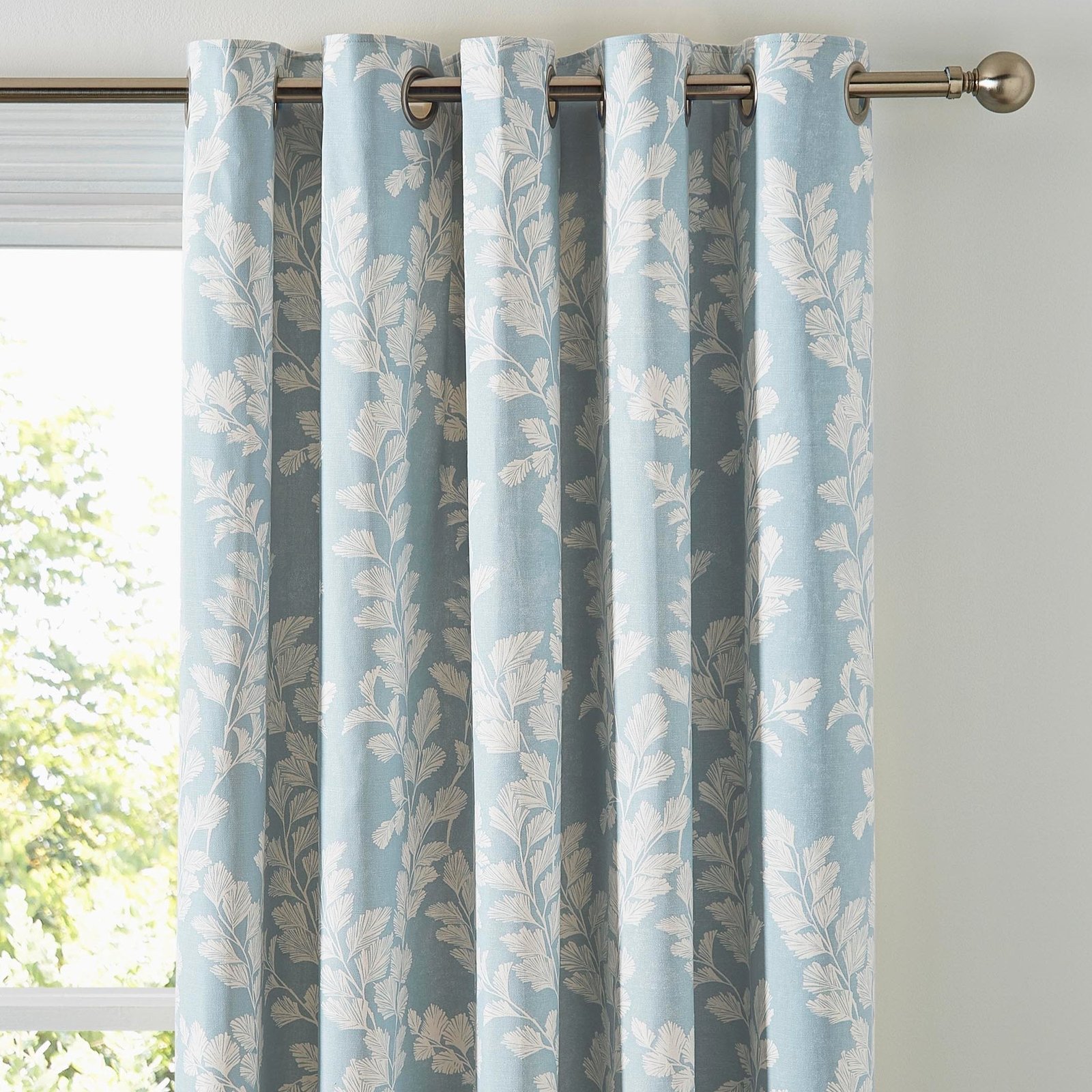 Laura Ashley Waxham Ready Made Eyelet Curtains Seaspray - Image 2