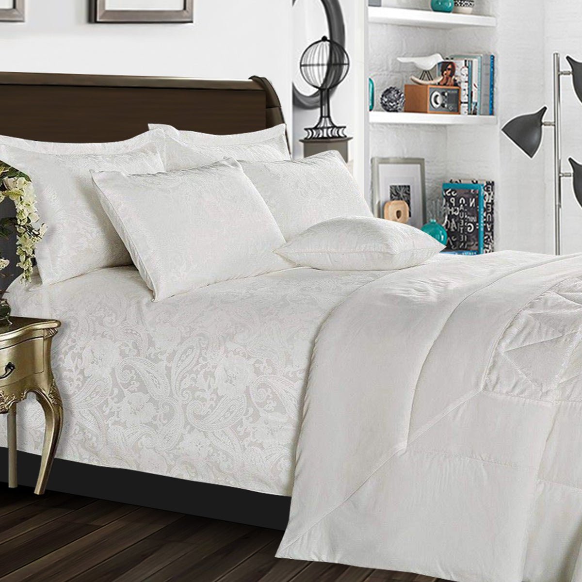 Cleo Quilted Jacquard Bedspread Comforter with Pillow Case - Image 7