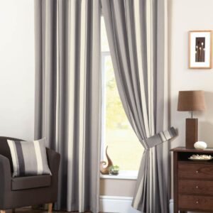Whitworth Lined Ready Made Eyelet Curtains Charcoal