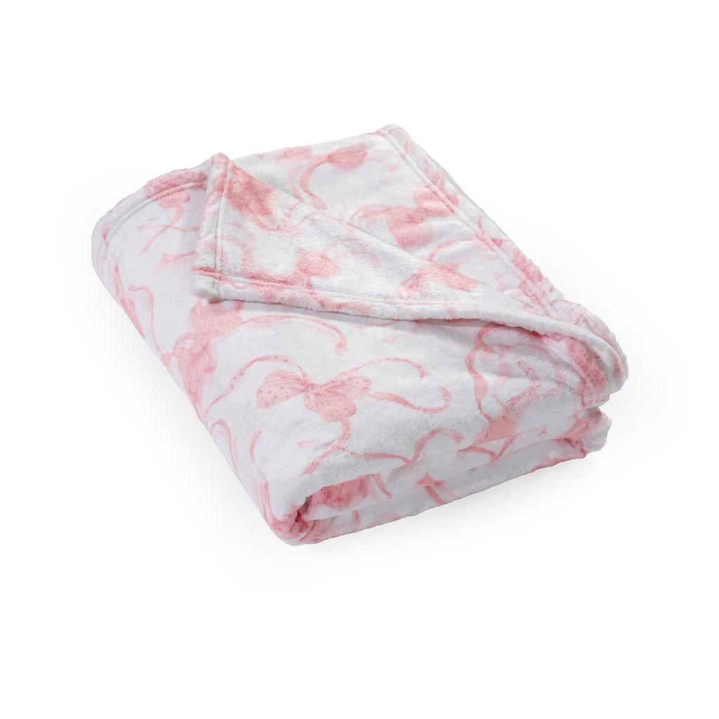 Catherine Lansfield Bow 200cm x 240cm Bedspread Pink - Image 4