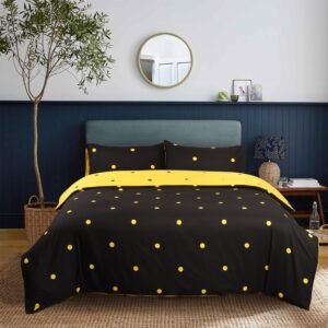 Yellow And Black Duvet Cover