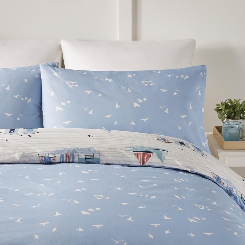 Fusion Beach Huts Duvet Cover Bedding Set Blue - Image 6
