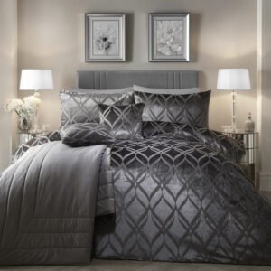 Soiree Belfort Duvet Cover Bedding Set Slate