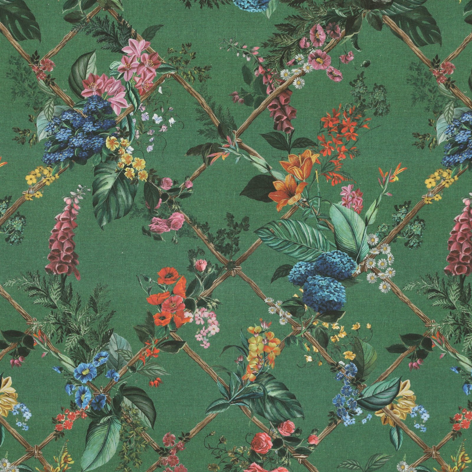HOUSE Llewelyn-Bowen Cotswold Fantasia Printed Made To Measure Curtains Forest Green - Image 6