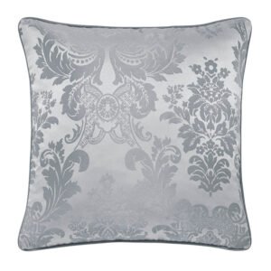 Catherine Lansfield Damask Jacquard Filled Cushion 43cm x 43cm Silver