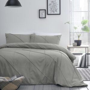 Serene Dart Duvet Cover Bedding Set Grey