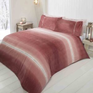 Diamante Teddy Blush Duvet Cover Bedding Set Blush