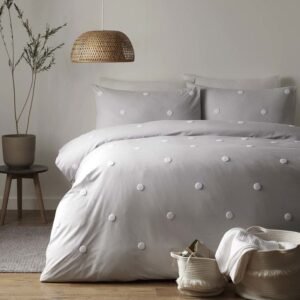 Appletree Boutique Signature Dot Garden Duvet Cover Bedding Set Silver