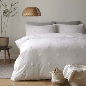 Appletree Boutique Signature Dot Garden Duvet Cover Bedding Set White