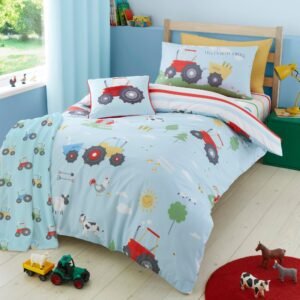 Bedlam Farmyard Friends Childrens Bedding Blue