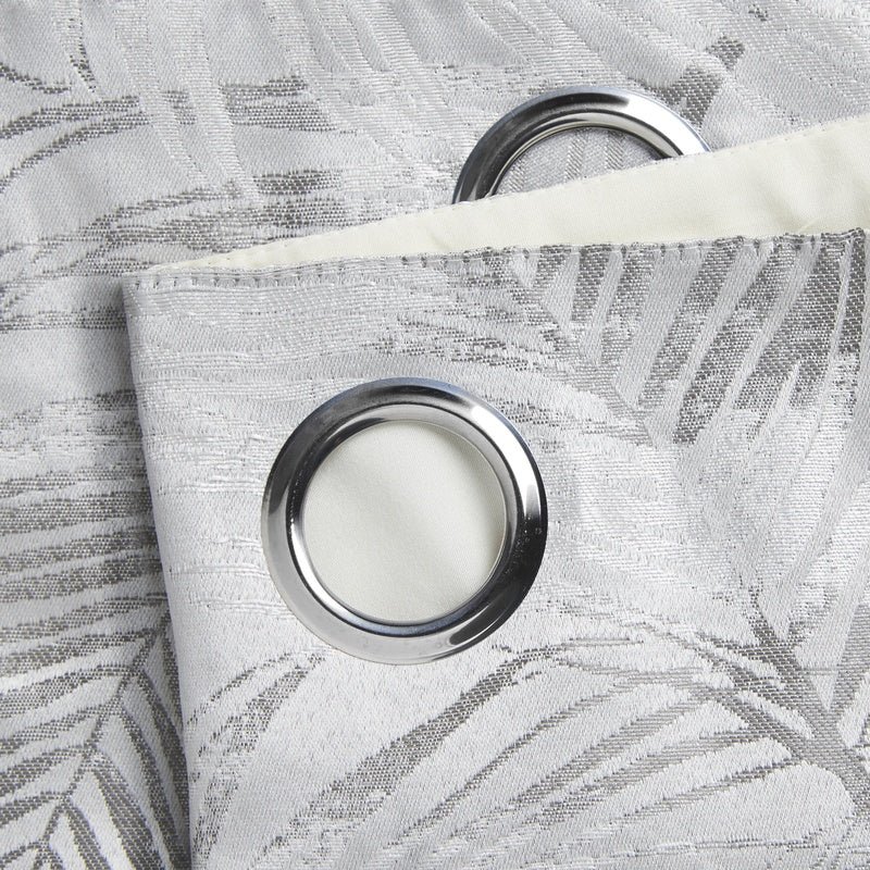 Fiji Ready Made Eyelet Curtains Silver - Image 3