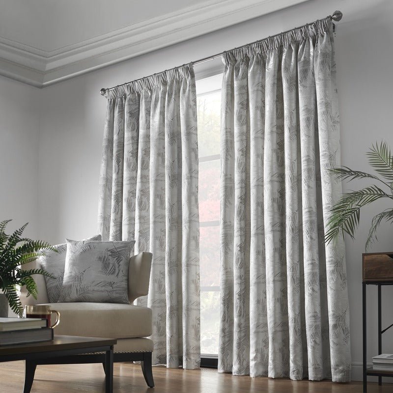 Fiji Ready Made Eyelet Curtains Silver