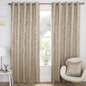 Halo Blockout Ready Made Eyelet Curtains Natural